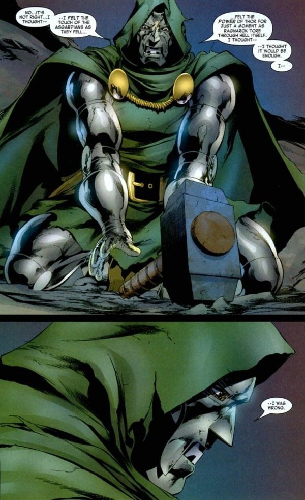 ¿Cómo puede Doctor Doom levantar el martillo Mjolnir de Thor en los cómics?  Explicaciones