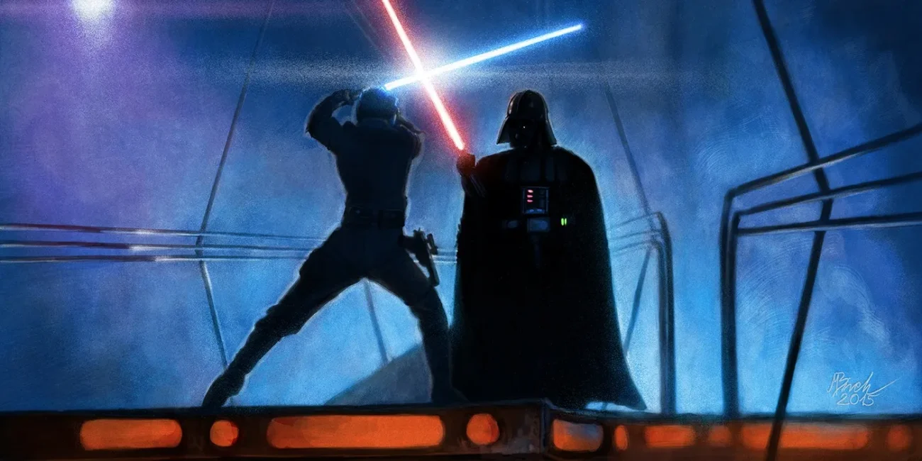 Luke Skywalker Duelo Darth Vader