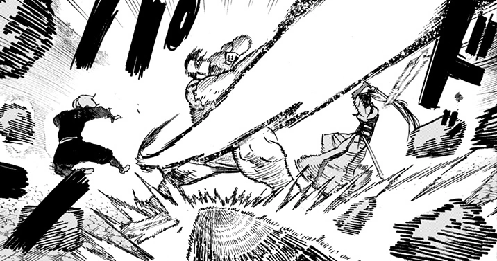 Rokurota contra Gabimaru y Sagiri